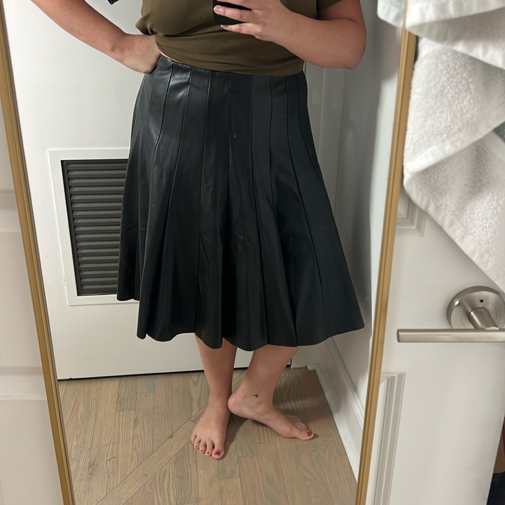 ELOQUII Faux Leather Aline Skirt